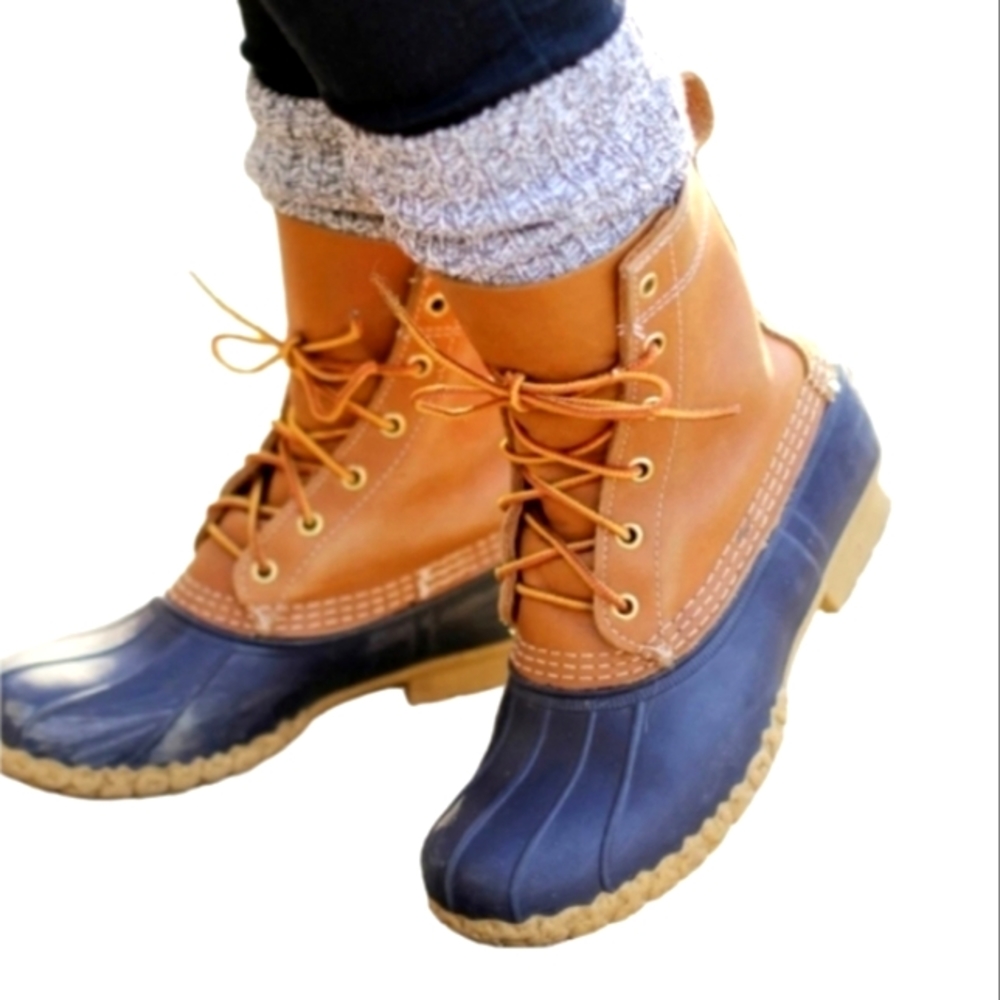 DUCK BOOTS by Outwoods Rain Faux Leather Waterproof Rubber Boots NWT